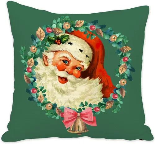 Vista 10 de SPXUBZ - Funda de almohadón navideño con gato de vacaciones de invierno con gorro rojo de Santa, funda cuadrada para sofá, cama, silla o sofá cama