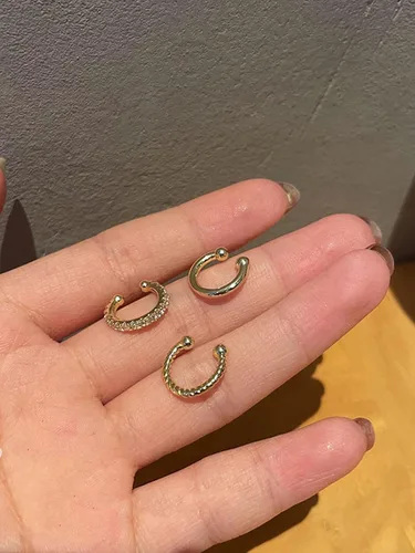 Vista 8 de Ear Cuffs Sin Perforación Aretes de Oreja para Mujeres Hipoalergénicos con Clip Aretes Falsos Envolventes para Cartílago Joyería Linda Cosas de Moda