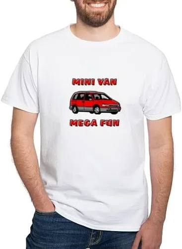 Vista 13 de CafePress Minivan Mega Fun T Shirt Men's 100% Cotton, Classic Graphic T Shirt Black