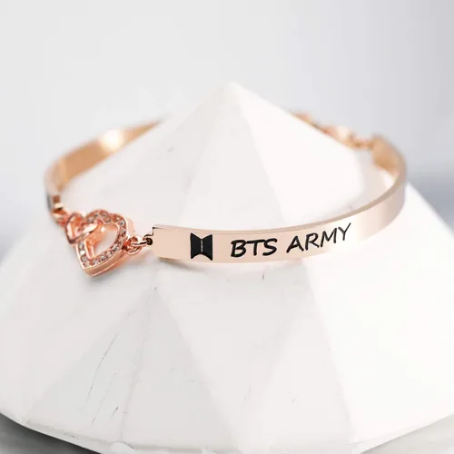 Vista 4 de G-Ahora Kpop BT Bangtan Boys Bracelet to Love Yourself Army Never Mind Charm Bracelet Inspirational Gift BT Lover Fans Jewelry Gift for BT Fans Girl