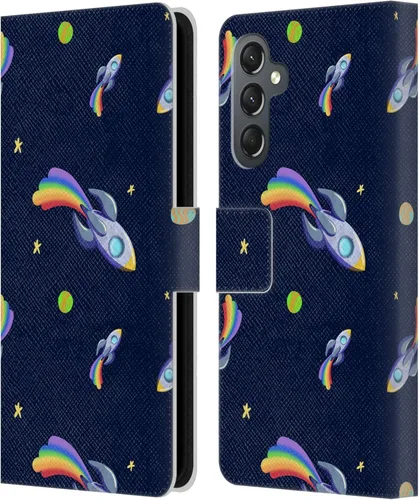 Vista 207 de Head Case Designs Officially Licensed Carla Morrow Colorful Space Dice Patterns Leather Wallet Case Compatible with Samsung Galaxy A07 4G