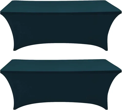 Vista 42 de Eurmax USA - Manteles rectangulares ajustables de elastano de 4 pies, mantel elástico para bodas, eventos o para decorar la mesa del patio