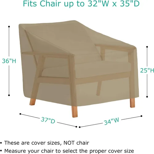 Vista 2 de SunPatio Fundas para sillas de exterior, impermeables, resistentes para muebles de patio, césped, protección para todo tipo de clima, fundas