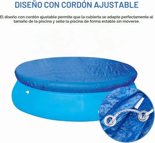 Vista 2 de Cubierta rectangular de piscina para (8.5 x 5.5 pies/9.8 x 6.5 pies/13 x 6.9 pies), rectangular, duradera, a prueba de polvo, a prueba de lluvia