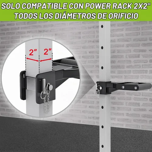 Vista 4 de Kipika Y-Shaped Dip Bar for Power Cage with 5/8" or 1" Hole - Dip Bar Attachments for Home Gym - Heavy Duty Power Rack Attachments - Squat Rack