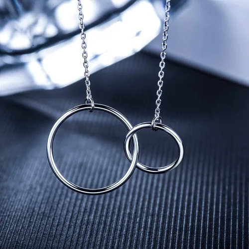Vista 2 de CHICLOVE Regalo para tía y sobrina, el amor entre tía y sobrina es para siempre, collar de plata de ley para tía y sobrina, Plata esterlina