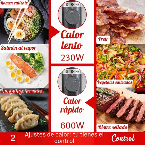 Vista 4 de Brentwood Cocina eléctrica multifunción para ollas calientes y vaporizador de alimentos con revestimiento de cerámica antiadherente de cerámica