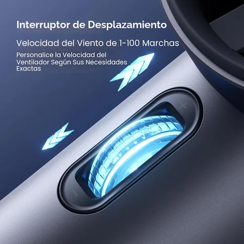 Vista 4 de JISULIFE Ventilador de mano Pro1S - Flujo de aire de última generación Azul estelar