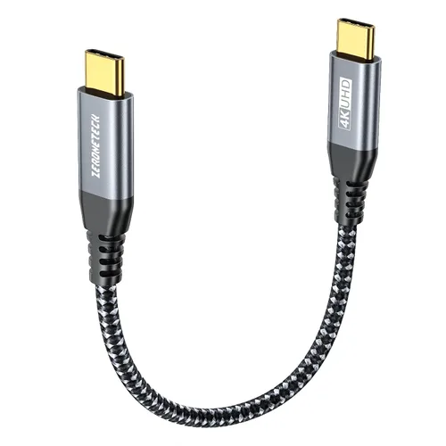Vista 27 de ZeroneTeck Cable USB C de 6 pulgadas 0.5 pies, Transferencia de Datos de Alta Velocidad 20Gbps Corto, Cable USB C 3.2 Gen 2×2 100W PD de Carga