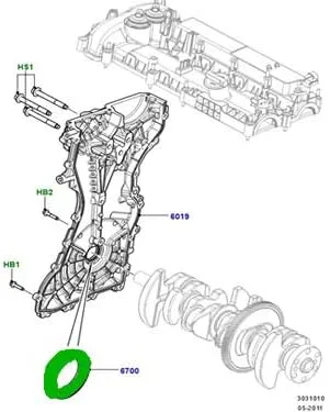 Vista 2 de JUNTA CIGÜEÑAL DELANTERA LR2 RANGE ROVER EVOQUE DISCOVERY SPORT LR083938