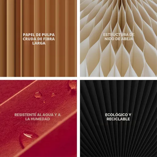 Vista 6 de Taburete plegable - Muebles para el hogar de 12 pulgadas, capacidad de carga de 660 lb. Taburete de papel plegable - Diseño ecológico de papel kraft