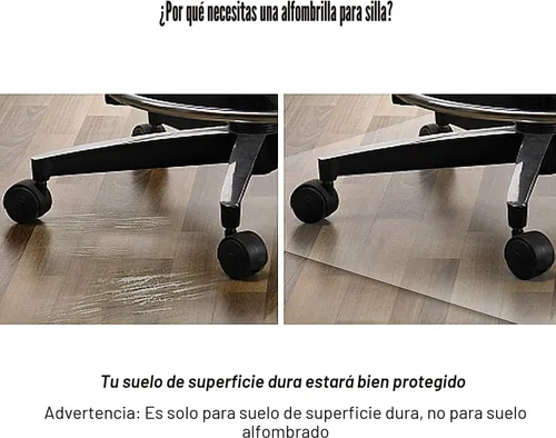 Vista 3 de Azadx - Alfombrilla pequeña de plástico transparente para silla de oficina o computadora, protectora de suelos de madera dura, fácil deslizamiento