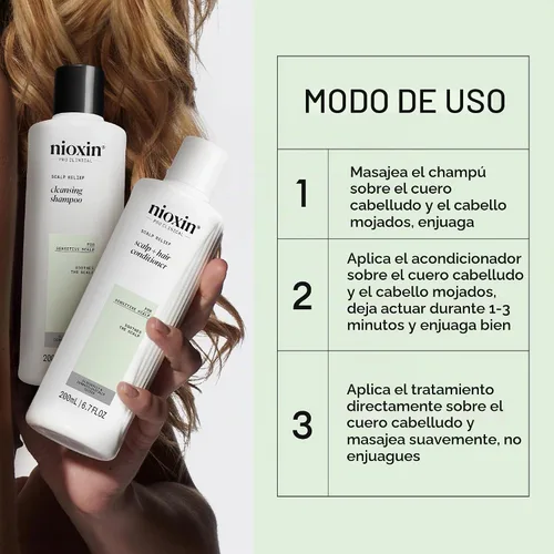 Vista 5 de Nioxin - Limpiador de cuero cabelludo seco y con comezón, línea de alivio
