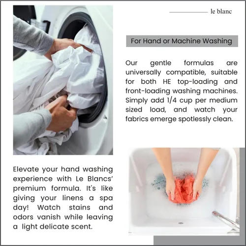 Vista 6 de Le Blanc® Original Linen Wash® - Limpiador de lavandería de lujo para ropa de cama y mesa, 64 onzas (paquete de 6)