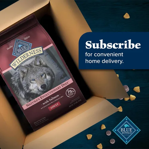 Vista 11 de Blue Buffalo Wilderness - Alimento seco natural con alto contenido proteínico y cereales saludables para perros adultos, salmón, bolsa de 4.5 libras