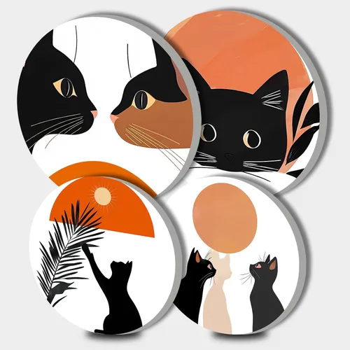 Vista 39 de Banksy Fundas para Quemadores de Estufa Eléctrica, Juego Divertido de 4 Redondos de 8 Pulgadas y 10 Pulgadas, Cubierta de Metal para Gas, Ojos