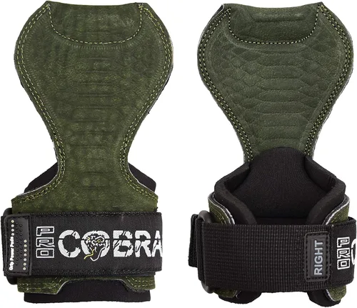 Vista 35 de Cobra Grips Weight Lifting Gloves with Adjustable Neoprene Padded Wrist Wraps - Heavy Duty Alternative to Power Lifting Hooks for Deadlifts Una goma