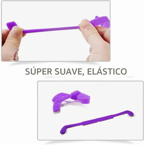 Vista 3 de Retenedores de gafas de la correa de las gafas, correa de gafas de silicona, correas elásticas antideslizantes para gafas de sol deportivas, 3