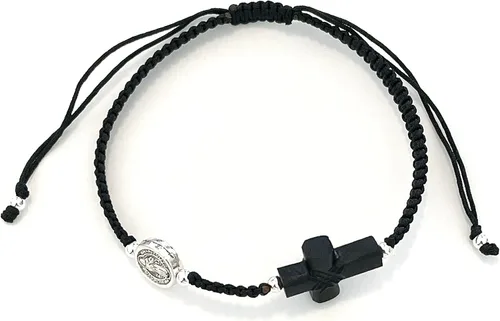 Vista 8 de St Benedict Medal Adjustable Red String Protection Bracelet for Mens Pulsera San Benito para Hombre