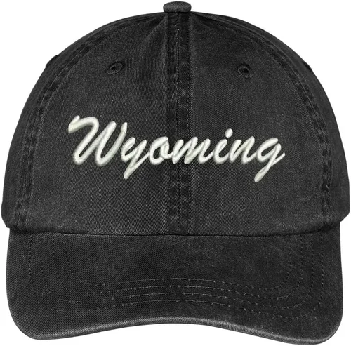 Vista 9 de Trendy Apparel Shop Gorra de algodón ajustable de perfil bajo bordado del estado de Wyoming