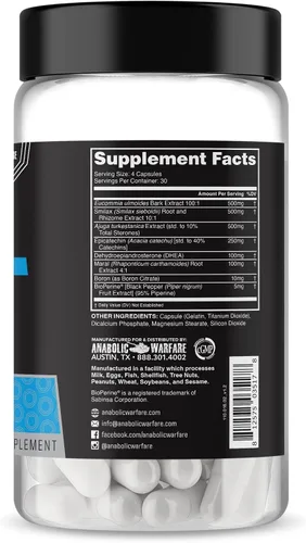 Vista 3 de Anabolic Warfare Proyecto a granel, fórmula de construcción masiva, síntesis de proteínas, fuerza, definición muscular, hecho con botánicos*