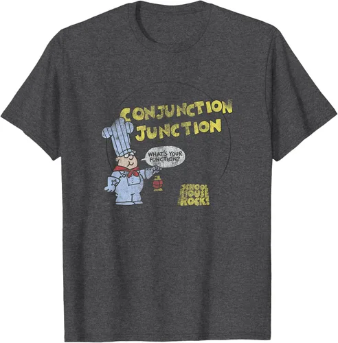 Vista 39 de Schoolhouse Rock Conjunction Junction Conductor Retro TV Camiseta Asfalto