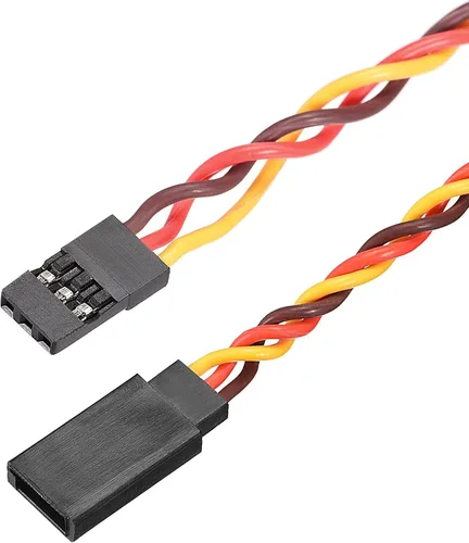 Vista 2 de uxcell Cable de extensión servo de 3 pines Conector de cable de torsión macho a hembra 22AWG 60 núcleos Servo Receptor Alambre