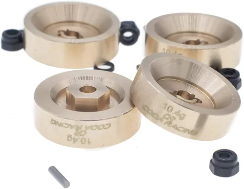 Vista 2 de 4 unids 0.37 oz latón rueda pesos adaptador hexagonal 0.197 in para AXIAL SCX24 AXI00001 AXI00002 AXI00005 AXI00006 actualizaciones 1/24 RC Crawler