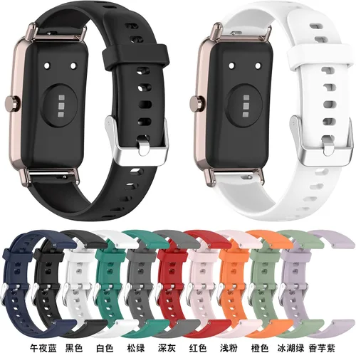 Vista 2 de Senter Banda de liberación rápida de silicona suave de 0.630 in para Huawei Watch Fit Mini Smart Watch