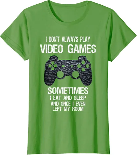 Vista 4 de Funny Gamer Video Games - Camiseta para niños y adolescentes, ajuste clásico, color negro, mezcla de algodón, Negro