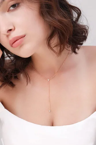 Vista 16 de Metzakka Collar de plata de ley hecho a mano, collar de cadena en Y con diamantes de imitación para mujer