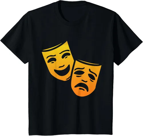 Vista 32 de Comedia y tragedia griega teatro máscaras camiseta