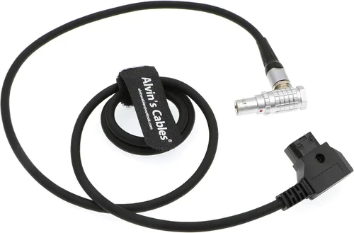 Vista 5 de Alvin's Cables RED Komodo-X Cable de alimentación para RED DSMC2 Epic Scarlet D-Tap a 6 pines hembra ángulo recto cable para DJI Ronin 4D 1M/39.4