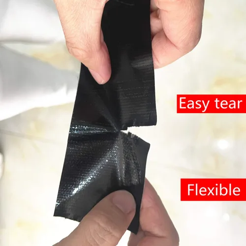 Vista 3 de COSIMIXO Paquete de 5 Cintas Adhesivas de Conducto Negras de Uso Pesado, 2 pulgadas x 30 yardas, fuerte, flexible, sin residuos, para todo clima