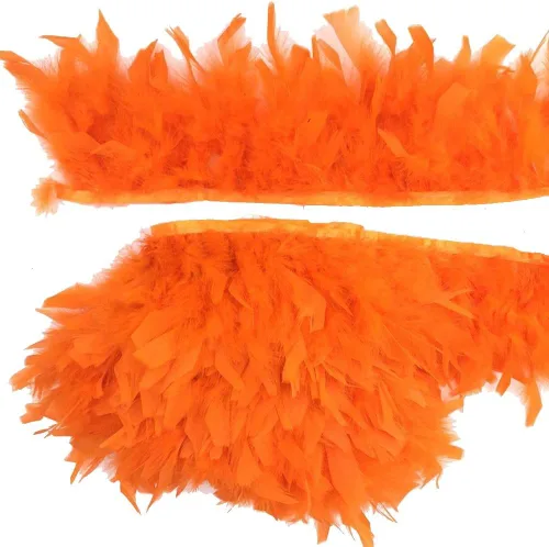 Vista 5 de MELADY 2 yardas de plumas de pavo con flecos, vestido de moda, costura, manualidades, disfraces, decoración (negro)
