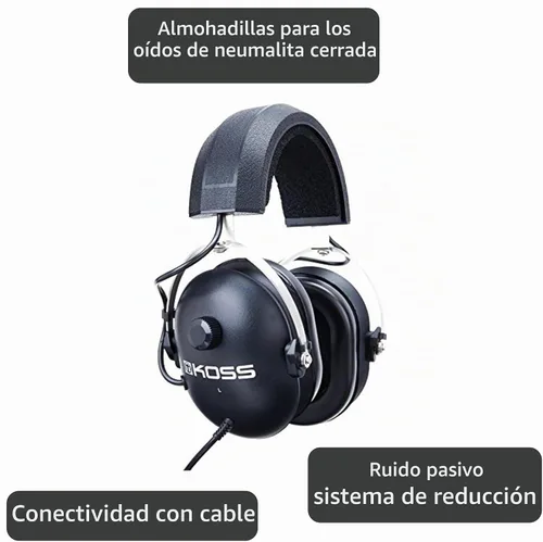Vista 3 de Koss QZ-99 Estereófono de reducción de ruido, embalaje estándar, negro