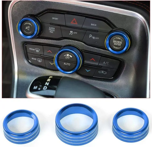 Vista 13 de Voodonala Interruptor de Aire Acondicionado Botón CD Perilla para Dodge Challenger Charger Chrysler 300 300s 2015-2019, para RAM 2013-2024