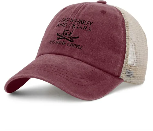 Vista 97 de Philysonic Funny Hat I Like Whisky and Cigars and Maybe 3 People Sombreros para Hombres Gorras de Béisbol Gorras Ajustables