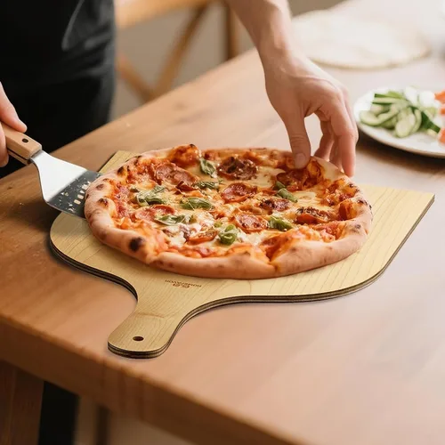 Vista 3 de G.a HOMEFAVOR Pela de madera para pizza, paquete de 2, 12 x 16 pulgadas