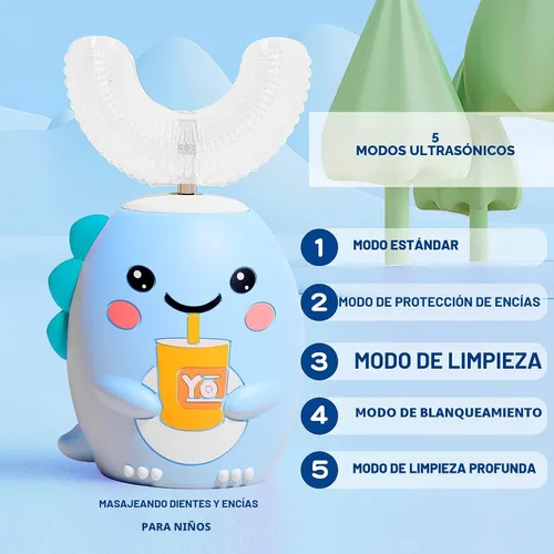 Vista 2 de DYCROL Cepillo de dientes eléctrico en forma de U para niños Azul oscuro