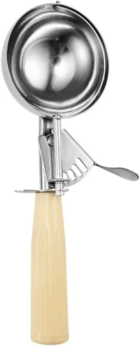 Vista 3 de Saebye Cuchara de porción - #6 (150 g) - Cucharón, Cuchara de alimentos, Cuchara para cupcakes, Cucharas para muffins - Control de porciones - Acero