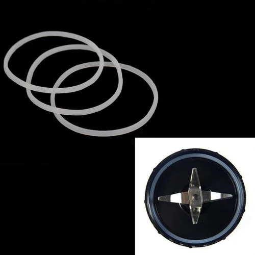 Vista 4 de GLOGLOW Sellado de goma blanca O Blender Junta de repuesto para Magic Flat Cross Blade (3PCS) Piezas de repuesto de batidora de mano