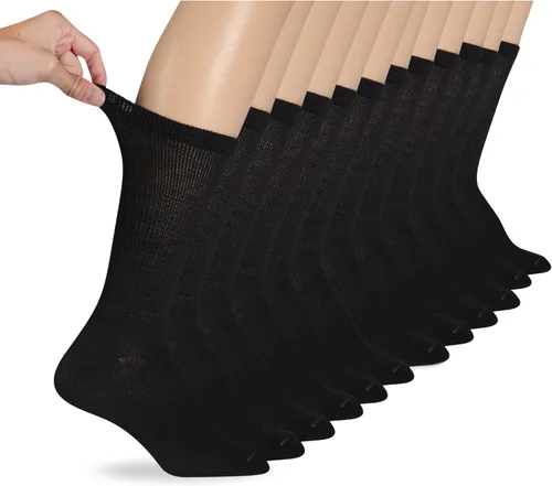 Vista 23 de Dr. Scholl's Calcetines circuladores y diabetes para mujer – Paquetes de 4, 6 y 12 pares – Control de la humedad no vinculante