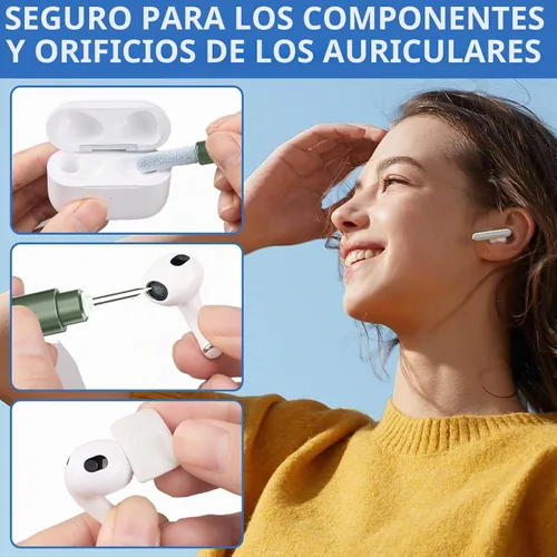 Vista 7 de Kit de limpieza para iPhone, limpiador de puerto de carga, AirPod, verde militar Multi-Tool, iPhone Cleaner, Repair Lightning Cable USB C Speaker