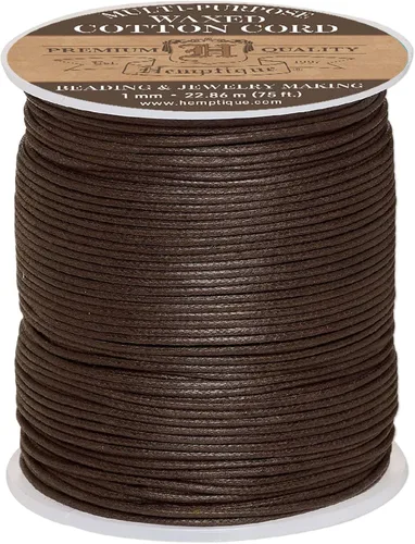 Vista 6 de Hemptique Cordón de algodón encerado de 0.020 in para artes y manualidades (negro, 0.020 in)
