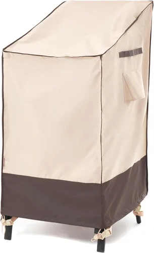 Vista 16 de F&J Outdoors Funda impermeable resistente a los rayos UV, respaldo alto, 4 sillas apilables, 27 pulgadas de ancho x 34 pulgadas de profundidad x 41