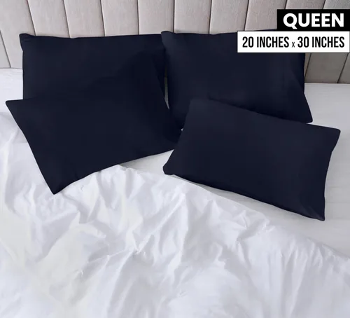 Vista 2 de Utopia Bedding - Juego de 4 fundas de almohada tamaño Queen, con cierre de sobre, tela de microfibra cepillada suave, resistentes al encogimiento