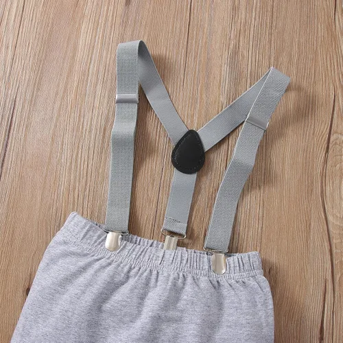 Vista 7 de vivifayee Conjunto de pantalones y tirantes para bebé niño de un primer cumpleaños