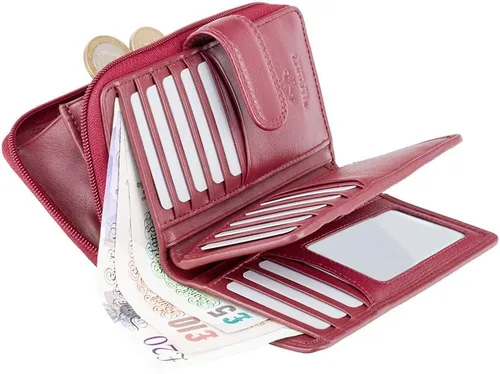 Vista 4 de Visconti Heritage-33 - Cartera y cartera de piel suave para mujer, Rojo, talla única