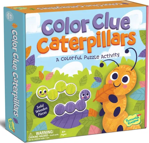 Vista 8 de Peaceable Kingdom Color Clue Caterpillars - Rompecabezas magnéticos para niños a partir de 4 años